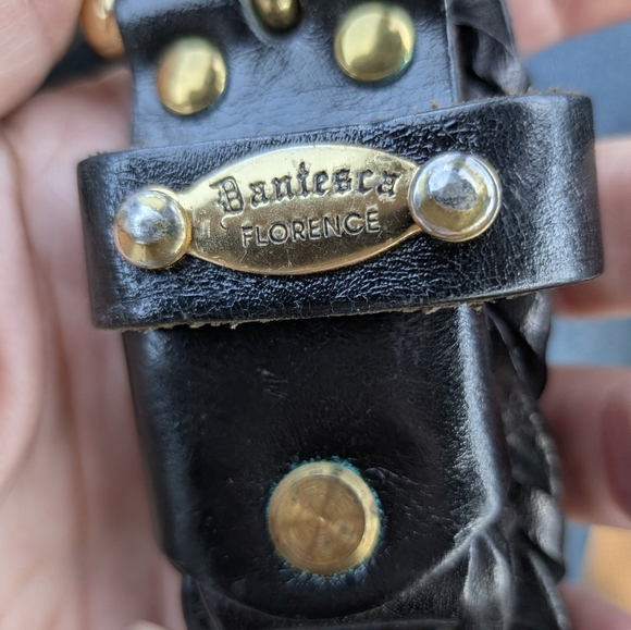 Dantesca Florence Italy Black Leather Belt main image 7